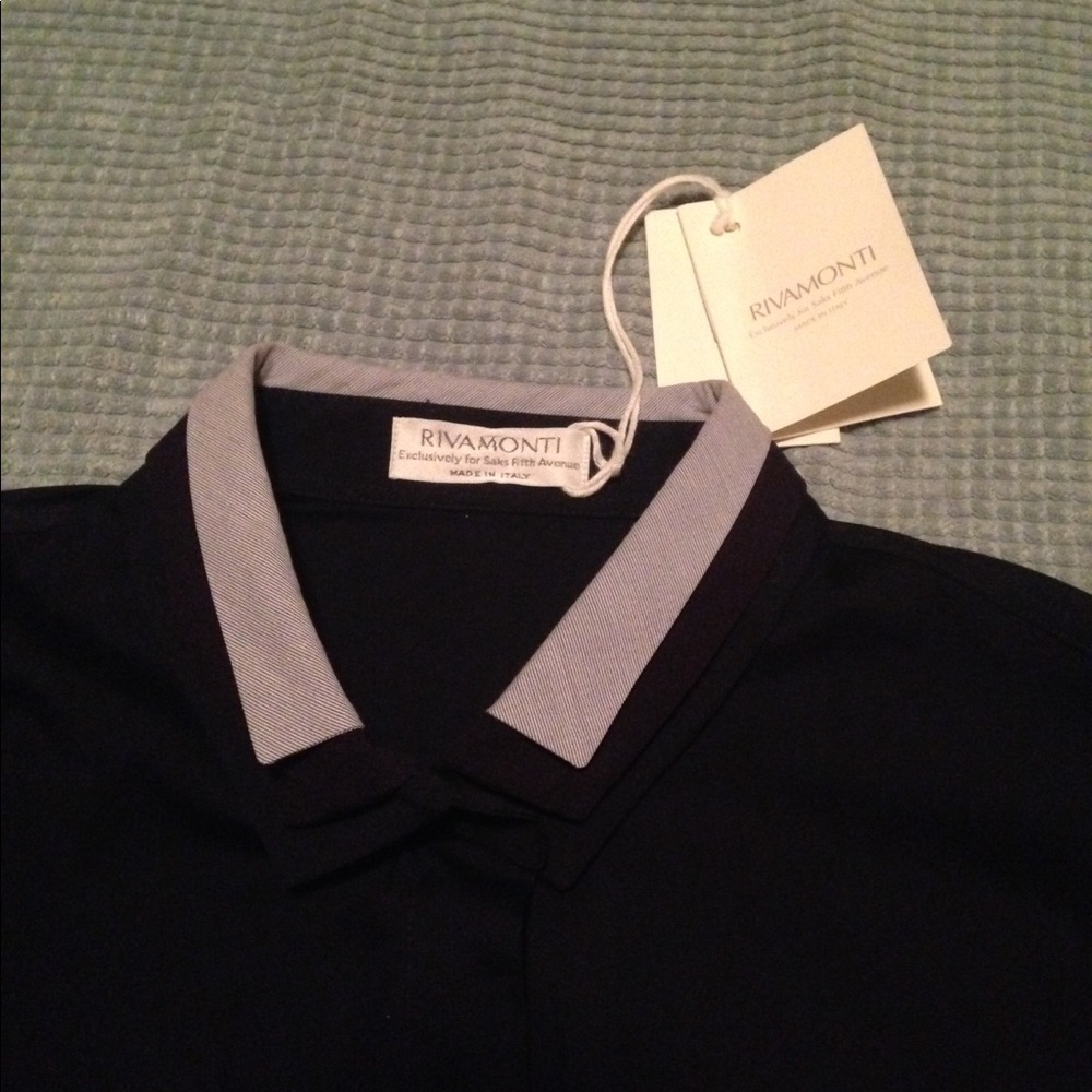 RivaMonti Men’s Black Dress Shirt